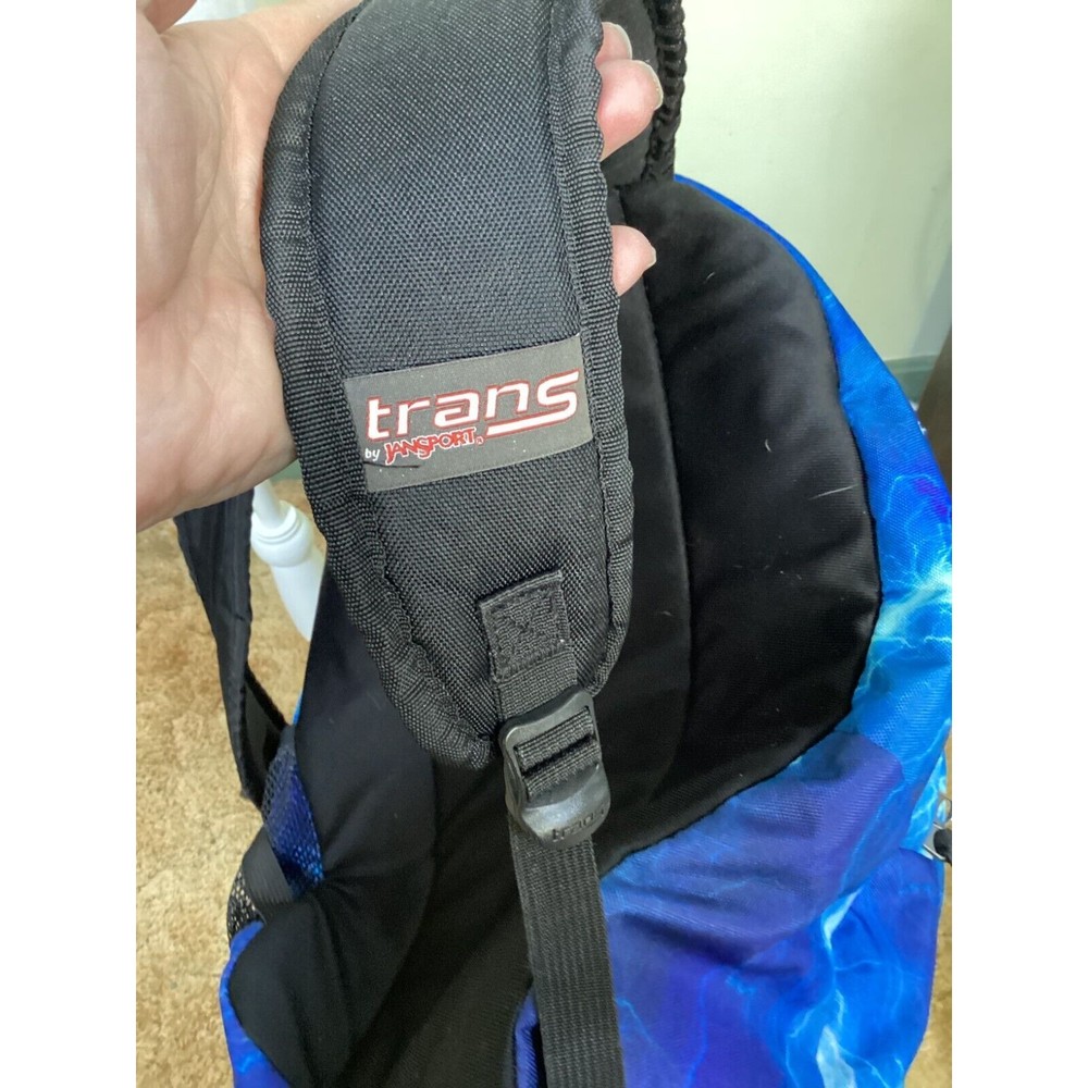 Trans By Jansport Blue Supermax Its Electric Laptop Sleeve Zipper Backpack 17" - Picture 12 of 13